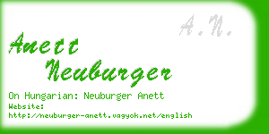 anett neuburger business card